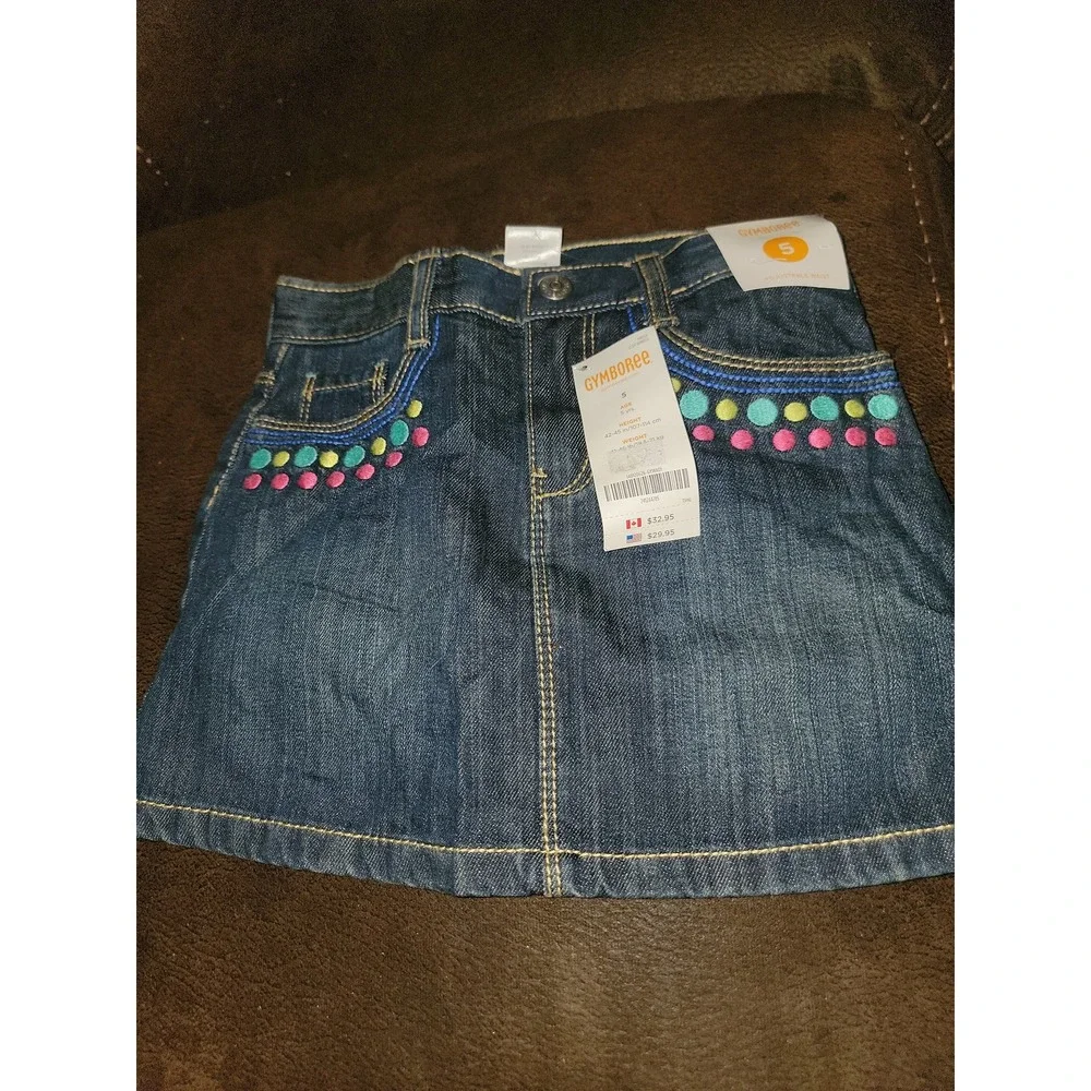 Gymboree color happy denim skort size‎ 5 nwt
